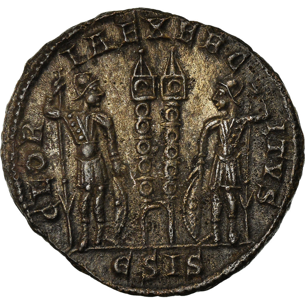 Coin, Constantine II, Nummus, 330-333, Siscia, AU(50-53), Copper, RIC:236