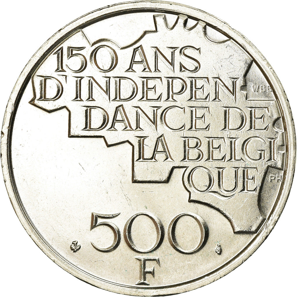 Coin, Belgium, 500 Francs, 500 Frank, 1980, Brussels, AU(55-58), Silver, KM:162a