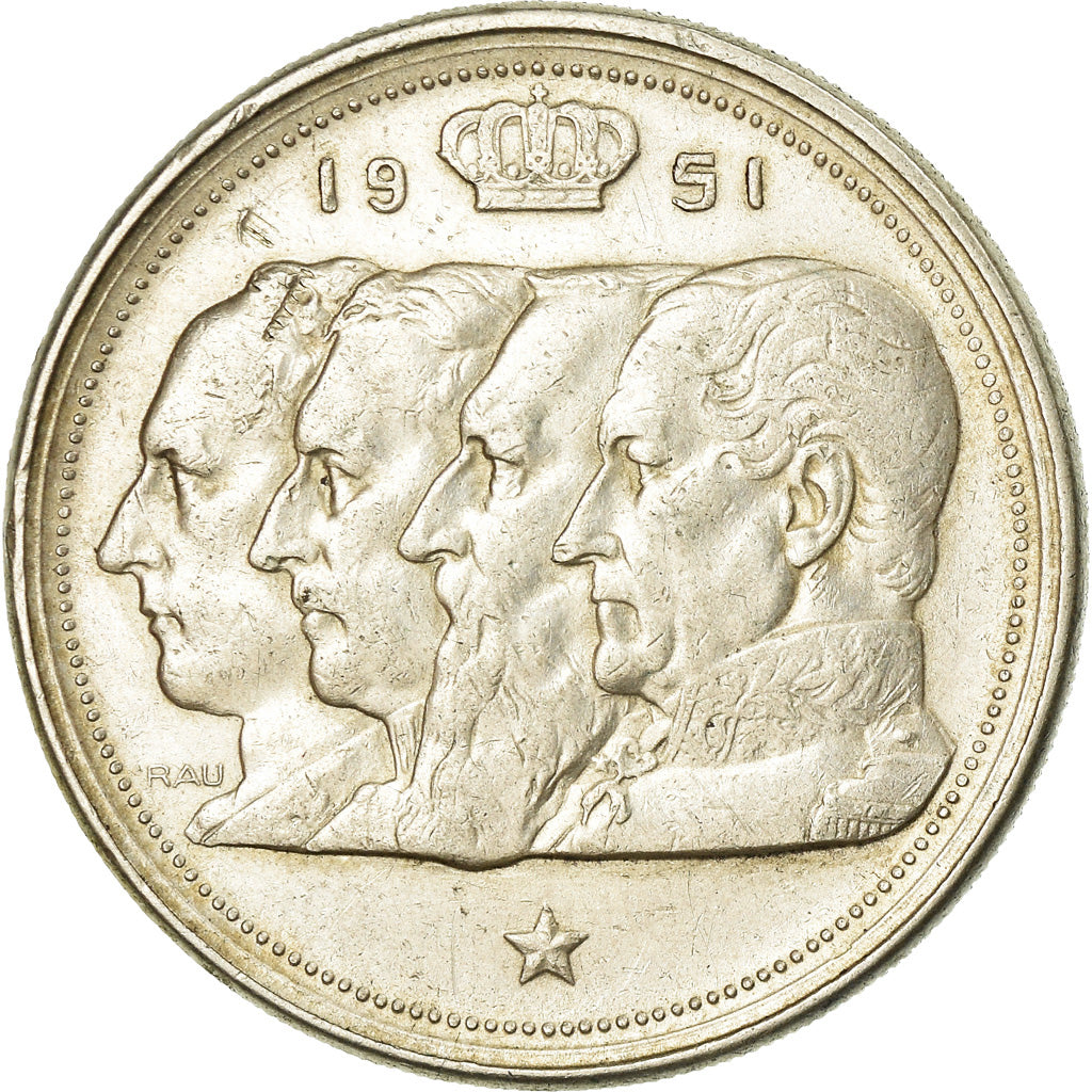 Coin, Belgium, 100 Francs, 100 Frank, 1951, VF(30-35), Silver, KM:139.1