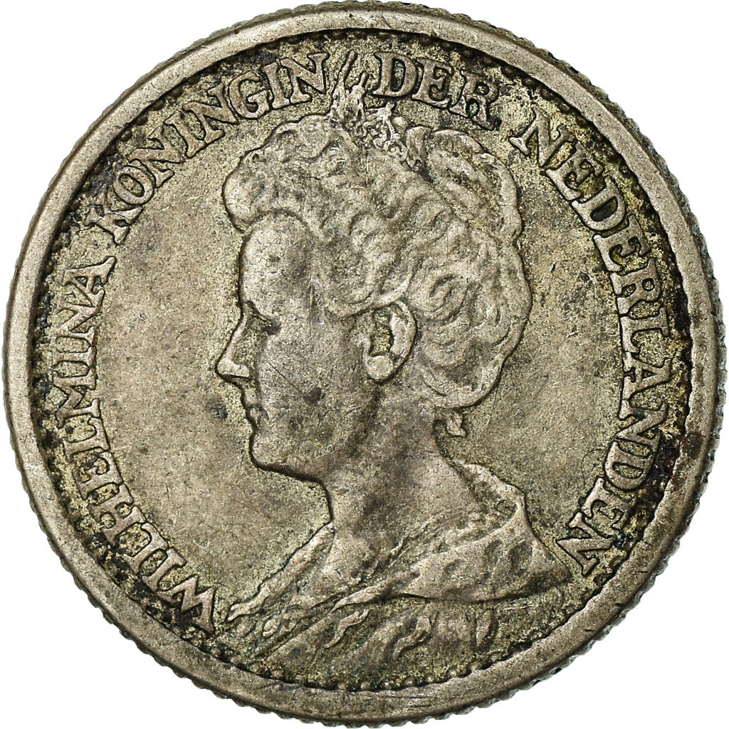 Coin, Netherlands, Wilhelmina I, 25 Cents, 1914, VF(20-25), Silver, KM:146
