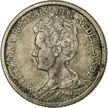 Coin, Netherlands, Wilhelmina I, 25 Cents, 1914, VF(20-25), Silver, KM:146