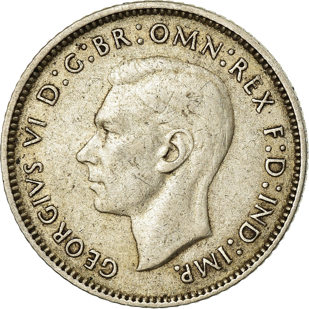 Coin, Australia, George VI, Sixpence, 1943, Denver, EF(40-45), Silver, KM:38