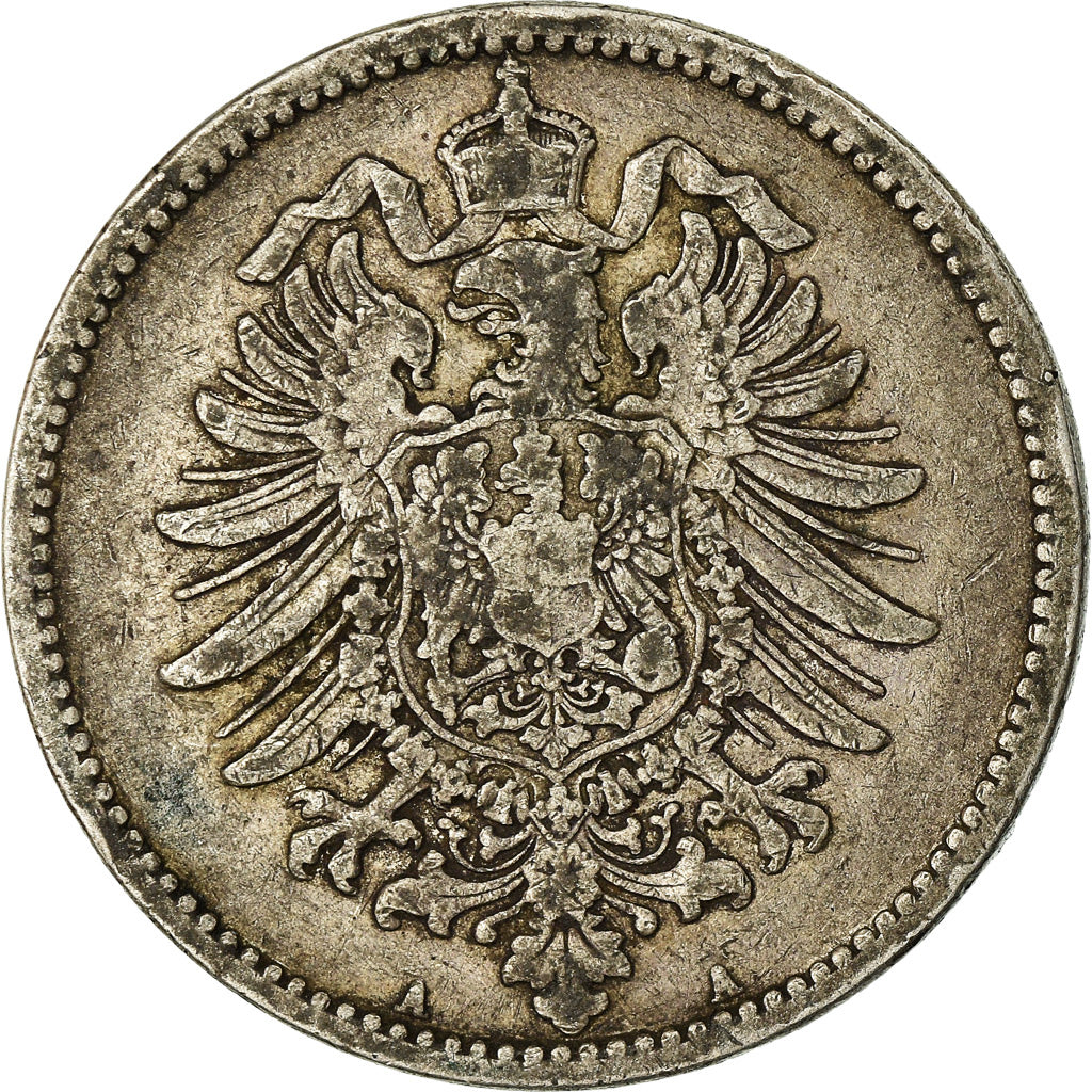 Coin, GERMANY - EMPIRE, Wilhelm I, Mark, 1885, Berlin, VF(30-35), Silver, KM:7