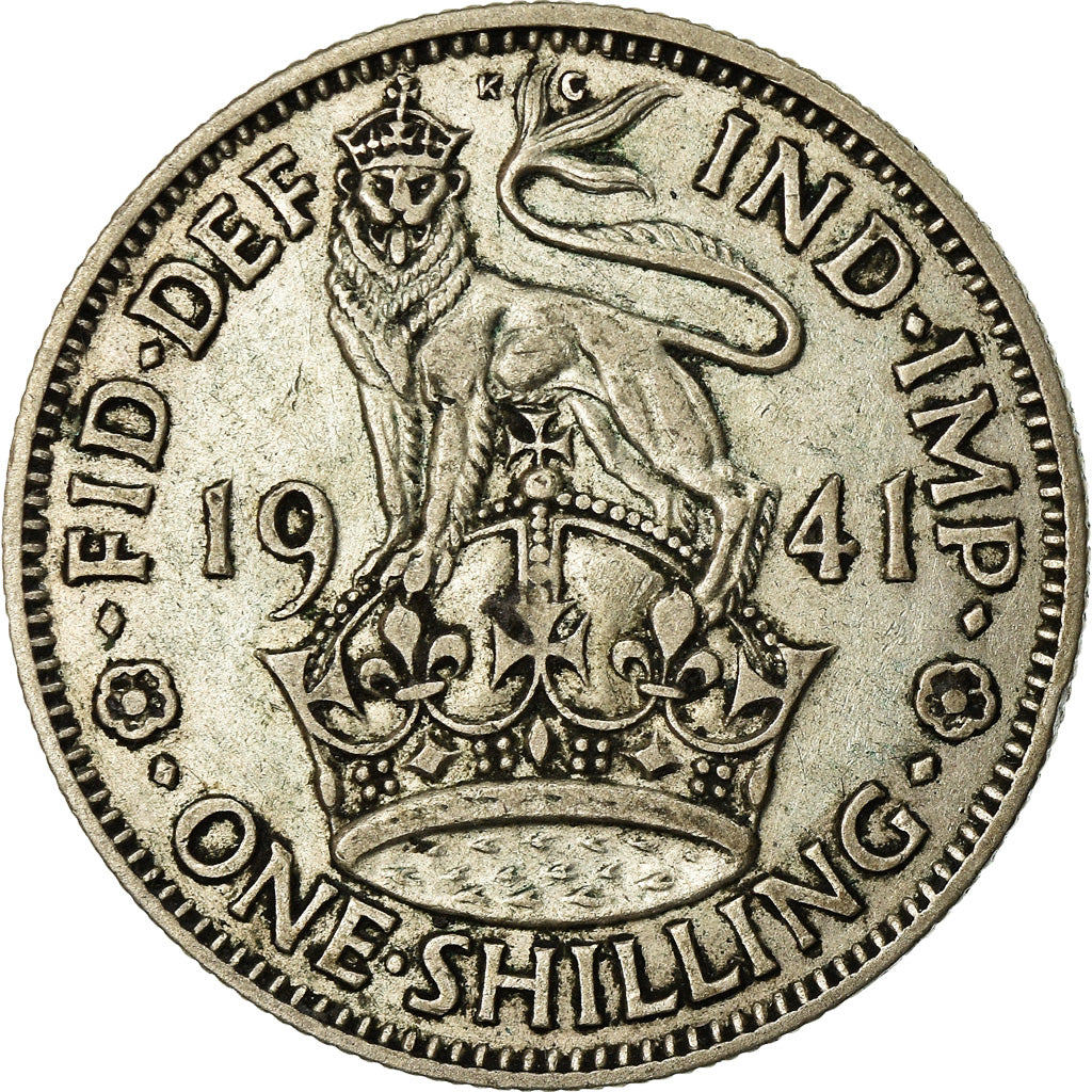 Coin, Great Britain, George VI, Shilling, 1941, EF(40-45), Silver, KM:853