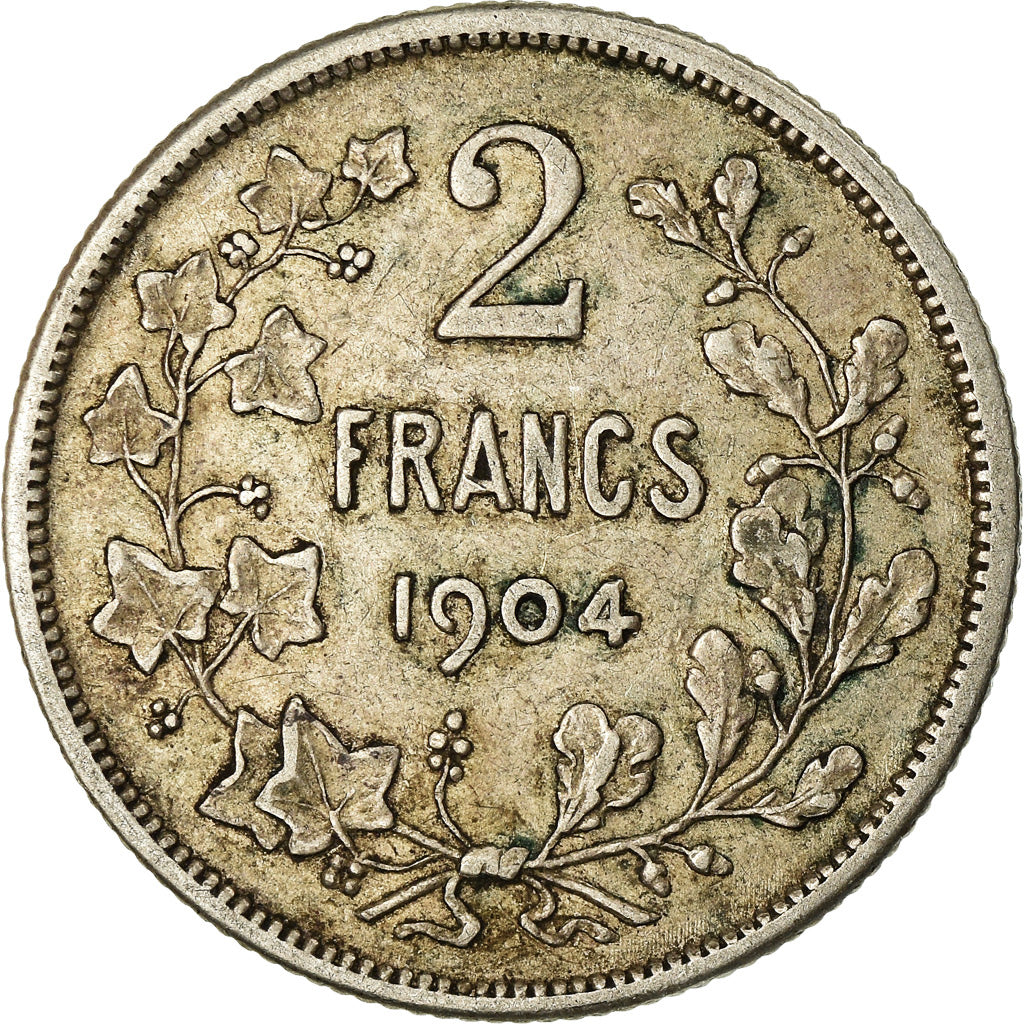 Coin, Belgium, 2 Francs, 2 Frank, 1904, VF(30-35), Silver, KM:59