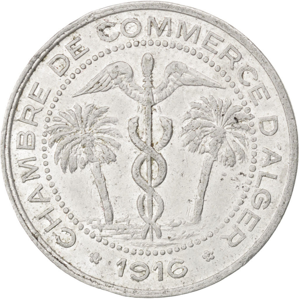 Algeria, 5 Centimes, 1916, EF(40-45), Aluminium, Elie #10.3, 1.20