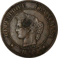 Münze, Frankreich, Cérès, 2 Centimes, 1890, Paris, SS, Bronze, KM:827.1