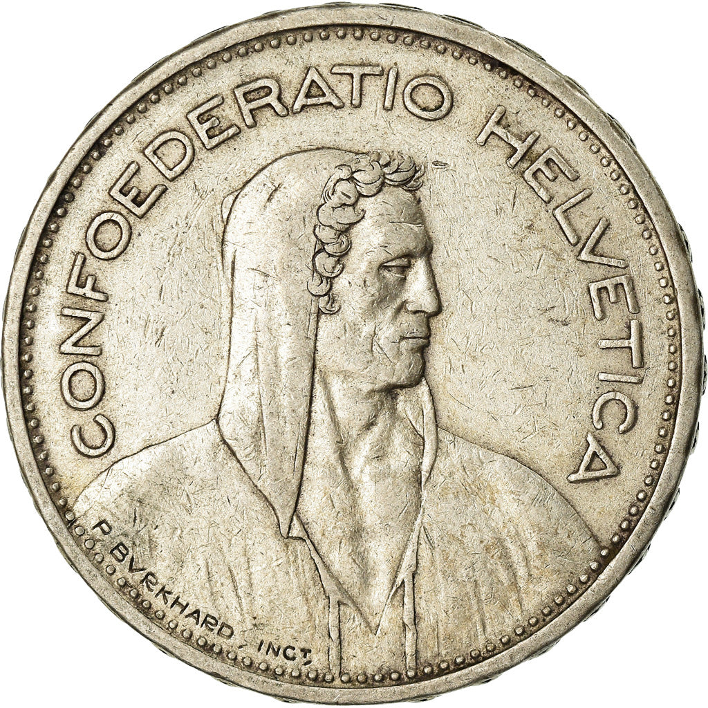 Coin, Switzerland, 5 Francs, 1931, Bern, EF(40-45), Silver, KM:40