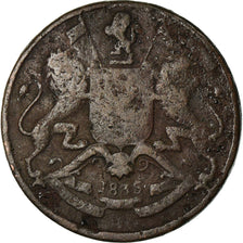 Moneta, INDIA - BRITANNICA, 1/12 Anna, 1 Pie, 1835, Madras, MB, Rame, KM:445