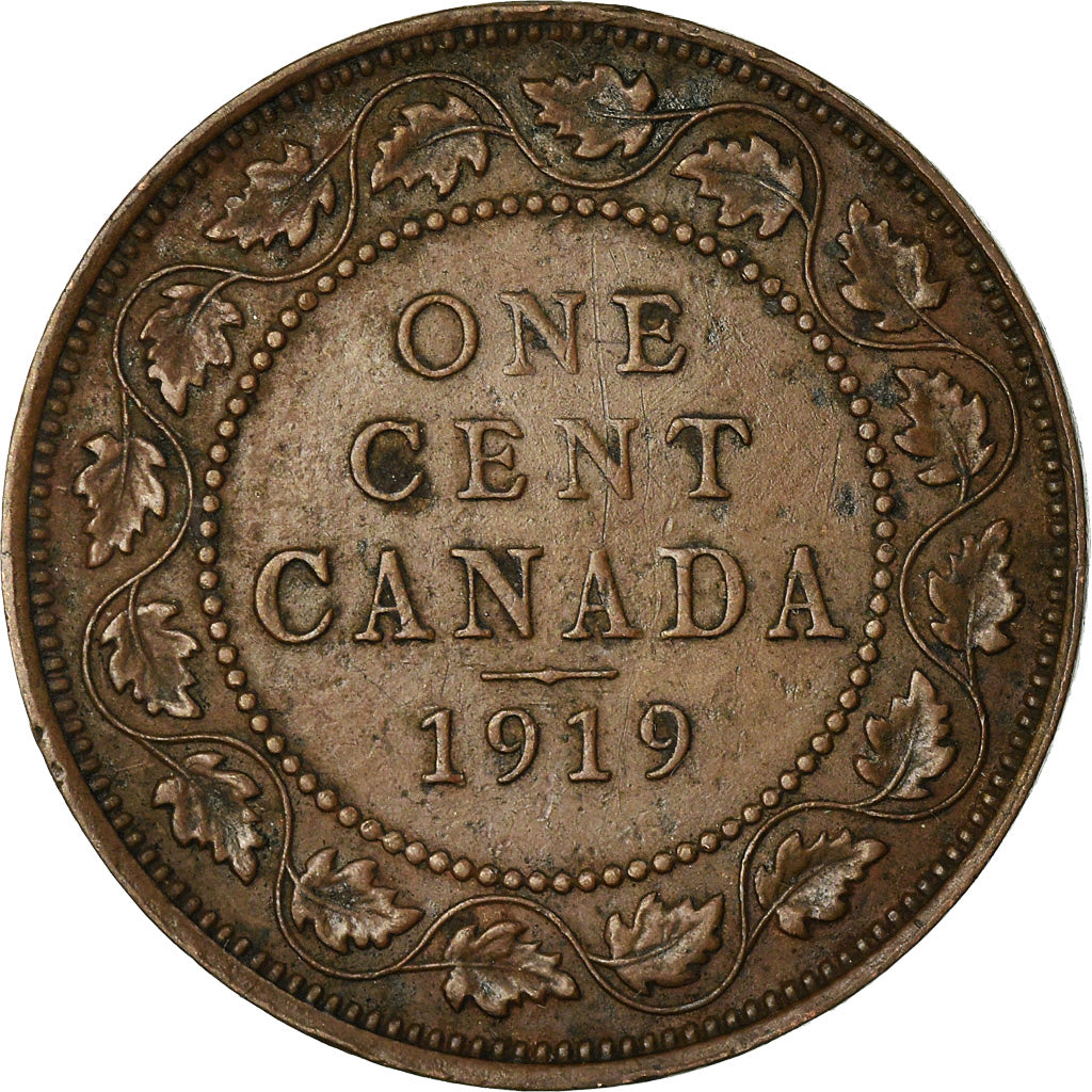 Coin, Canada, George V, Cent, 1919, Royal Canadian Mint, Ottawa, EF(40-45)