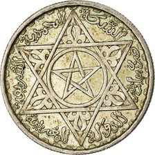 Coin, Morocco, Mohammed V, 100 Francs, 1953, Paris, EF(40-45), Silver, KM:52