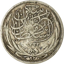Monnaie, Égypte, Hussein Kamil, 2 Piastres, 1917/AH1335, TB+, Argent, KM:317.2