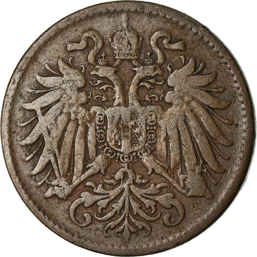 Moneta, Austria, Franz Joseph I, 2 Heller, 1894, Berlin, MB+, Bronzo, KM:2801