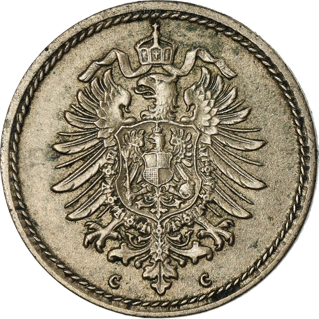Moneta, GERMANIA - IMPERO, Wilhelm I, 5 Pfennig, 1874, Frankfurt, BB