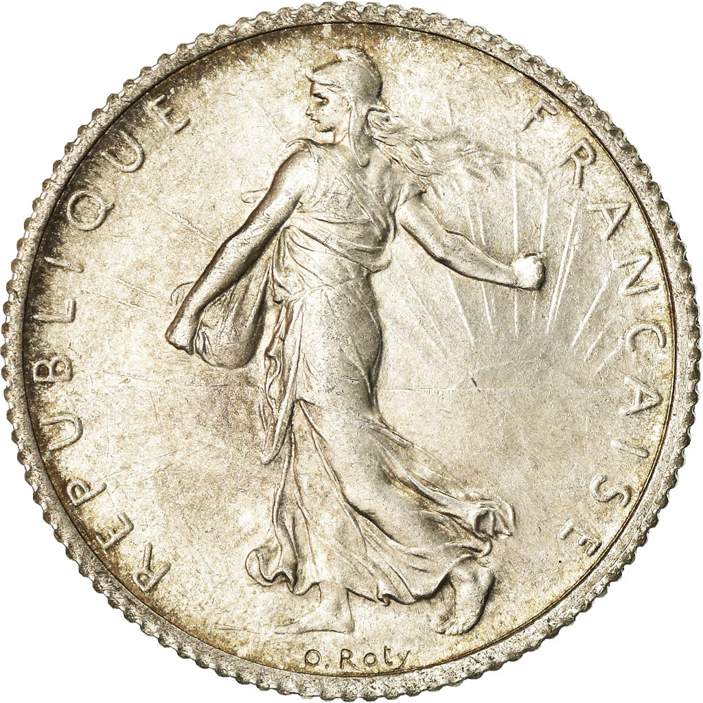 Coin, France, Semeuse, Franc, 1919, Paris, AU(55-58), Silver, KM:844.1