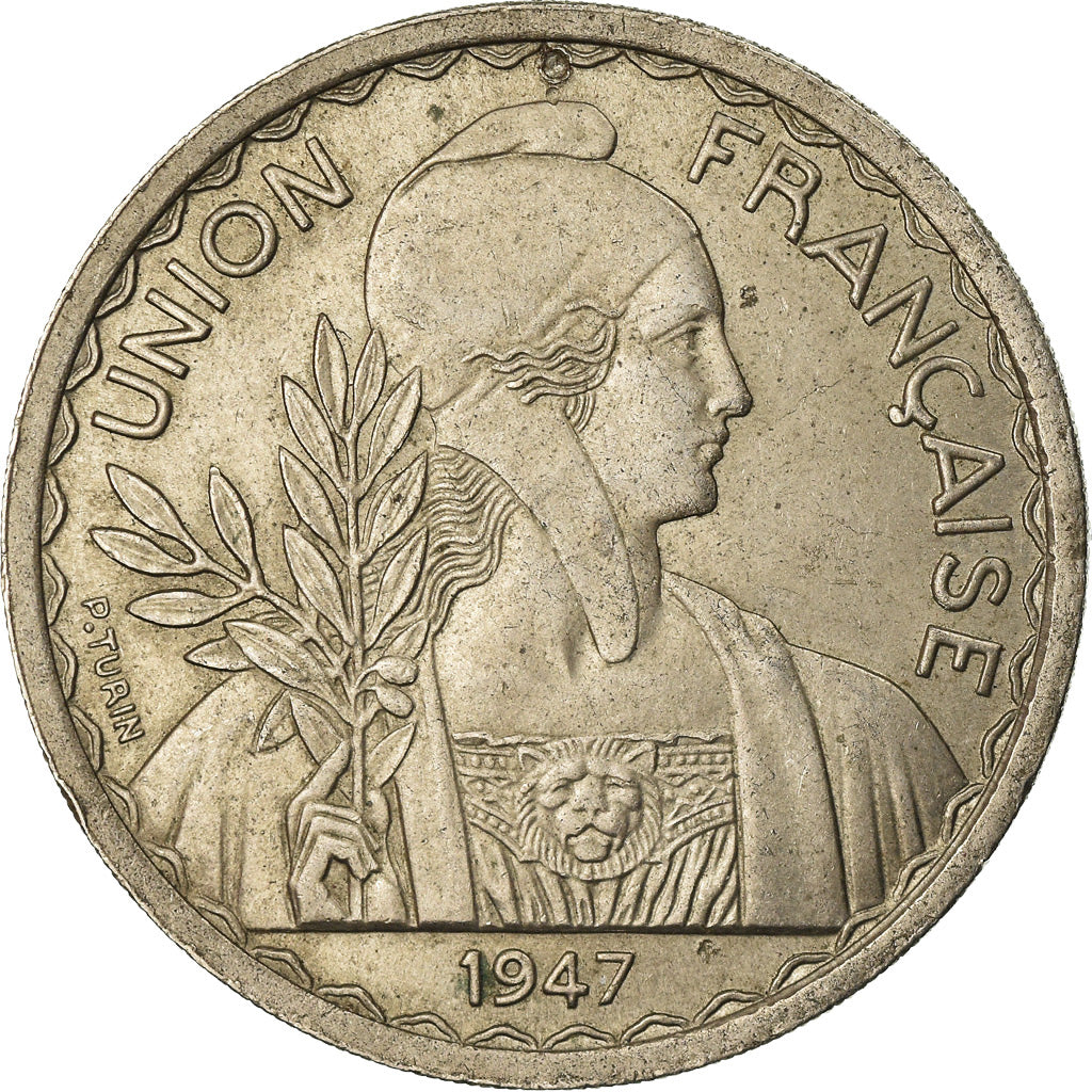 Moneta, INDOCINA FRANCESE, Piastre, 1947, Paris, BB+, Rame-nichel, KM:32.2