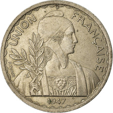 Moneta, INDOCINA FRANCESE, Piastre, 1947, Paris, BB+, Rame-nichel, KM:32.2