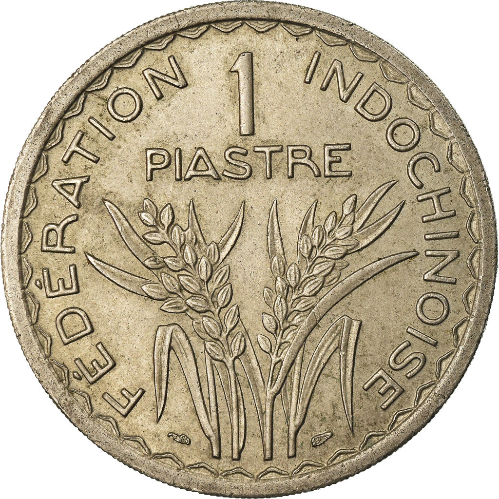 Moneta, INDOCINA FRANCESE, Piastre, 1947, Paris, BB+, Rame-nichel, KM:32.2