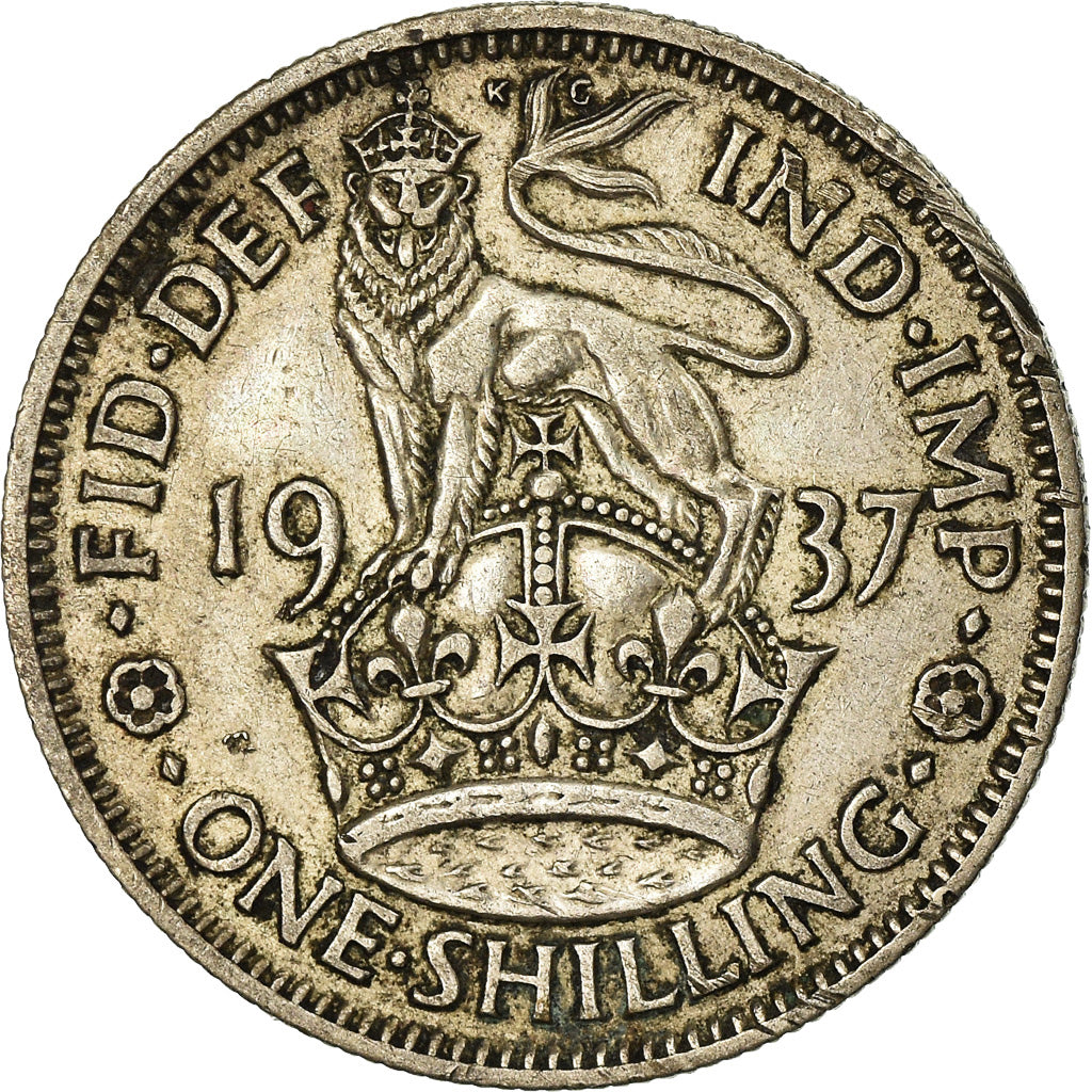 Moneta, Gran Bretagna, George VI, Shilling, 1937, BB, Argento, KM:853
