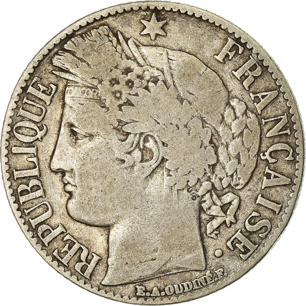 Coin, France, Cérès, Franc, 1887, Paris, VF(20-25), Silver, KM:822.1