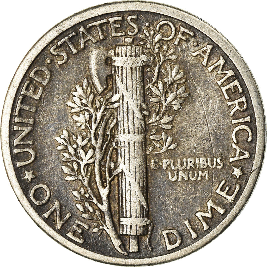 Coin, United States, Mercury Dime, Dime, 1939, U.S. Mint, Philadelphia