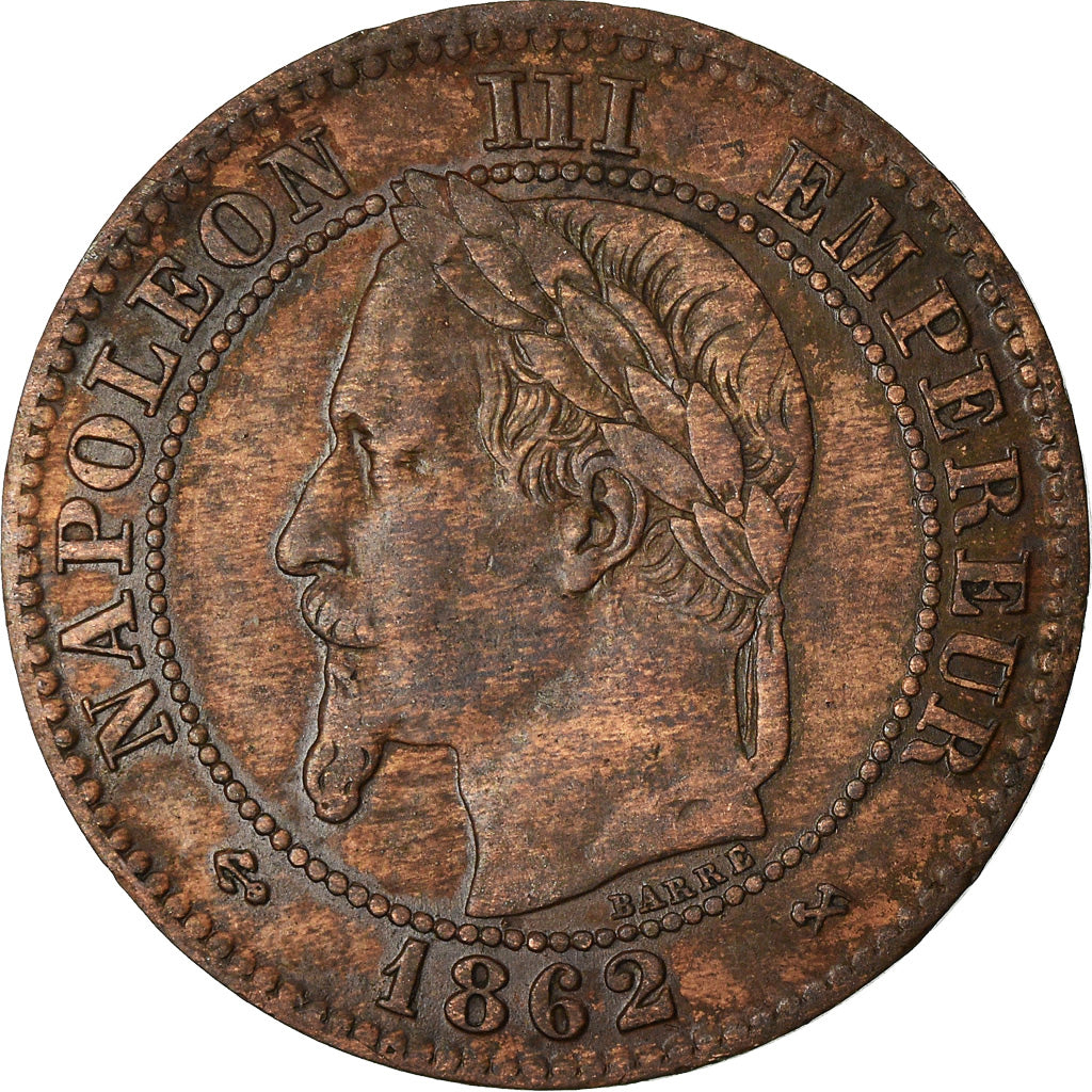 Monnaie, France, Napoleon III, Napoléon III, 2 Centimes, 1862, Bordeaux, TTB