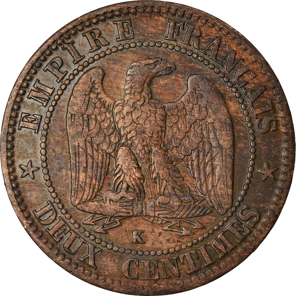 Monnaie, France, Napoleon III, Napoléon III, 2 Centimes, 1862, Bordeaux, TTB