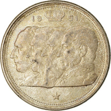 Moneda, Bélgica, 100 Francs, 100 Frank, 1951, BC+, Plata, KM:139.1