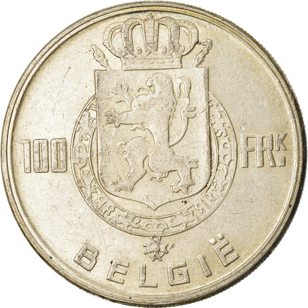 Coin, Belgium, 100 Francs, 100 Frank, 1951, VF(30-35), Silver, KM:139.1