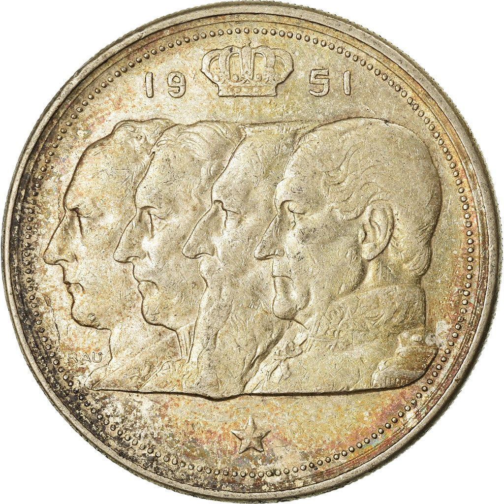 Coin, Belgium, 100 Francs, 100 Frank, 1951, EF(40-45), Silver, KM:139.1
