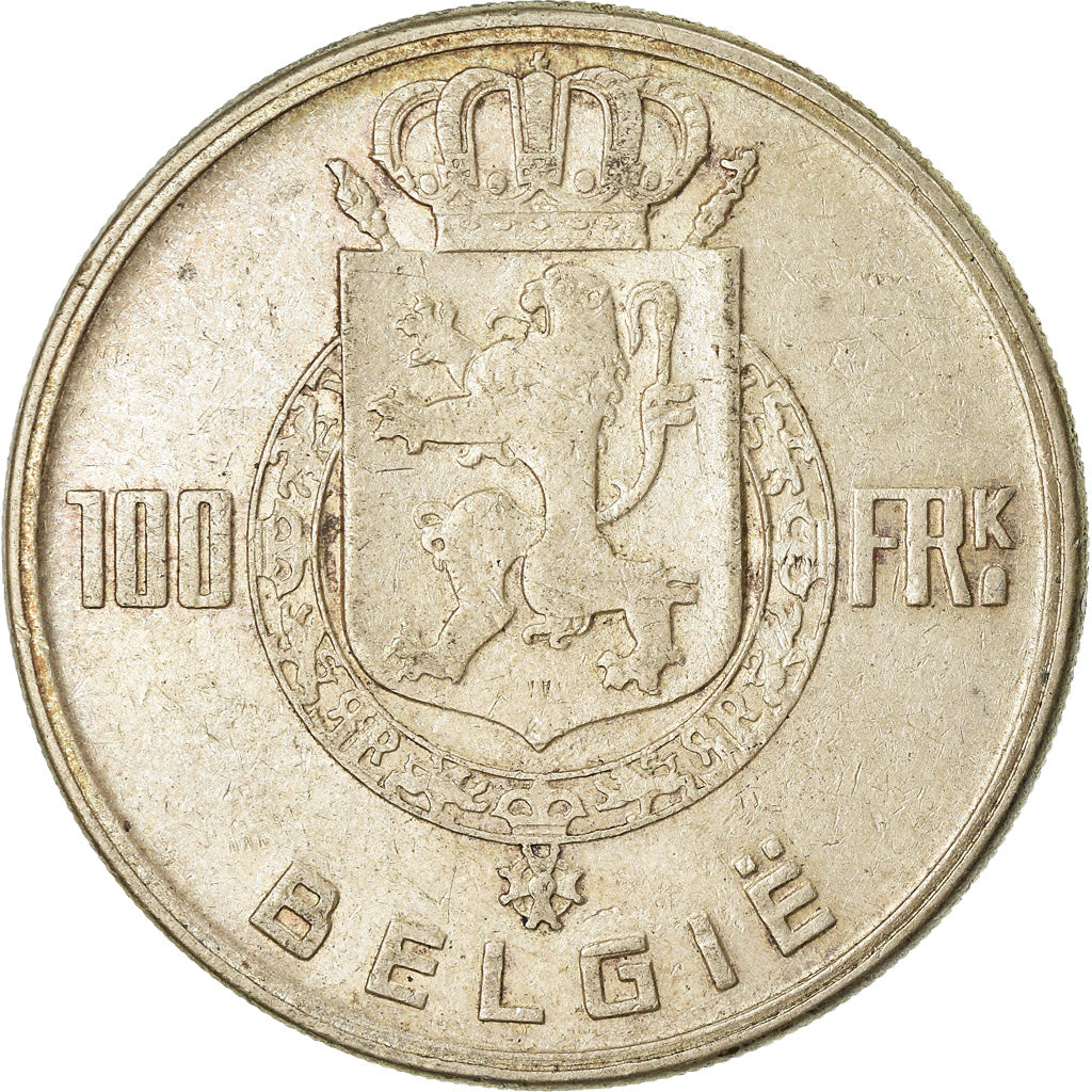 Coin, Belgium, 100 Francs, 100 Frank, 1951, EF(40-45), Silver, KM:139.1