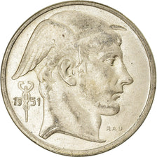 Coin, Belgium, 50 Francs, 50 Frank, 1951, EF(40-45), Silver, KM:137