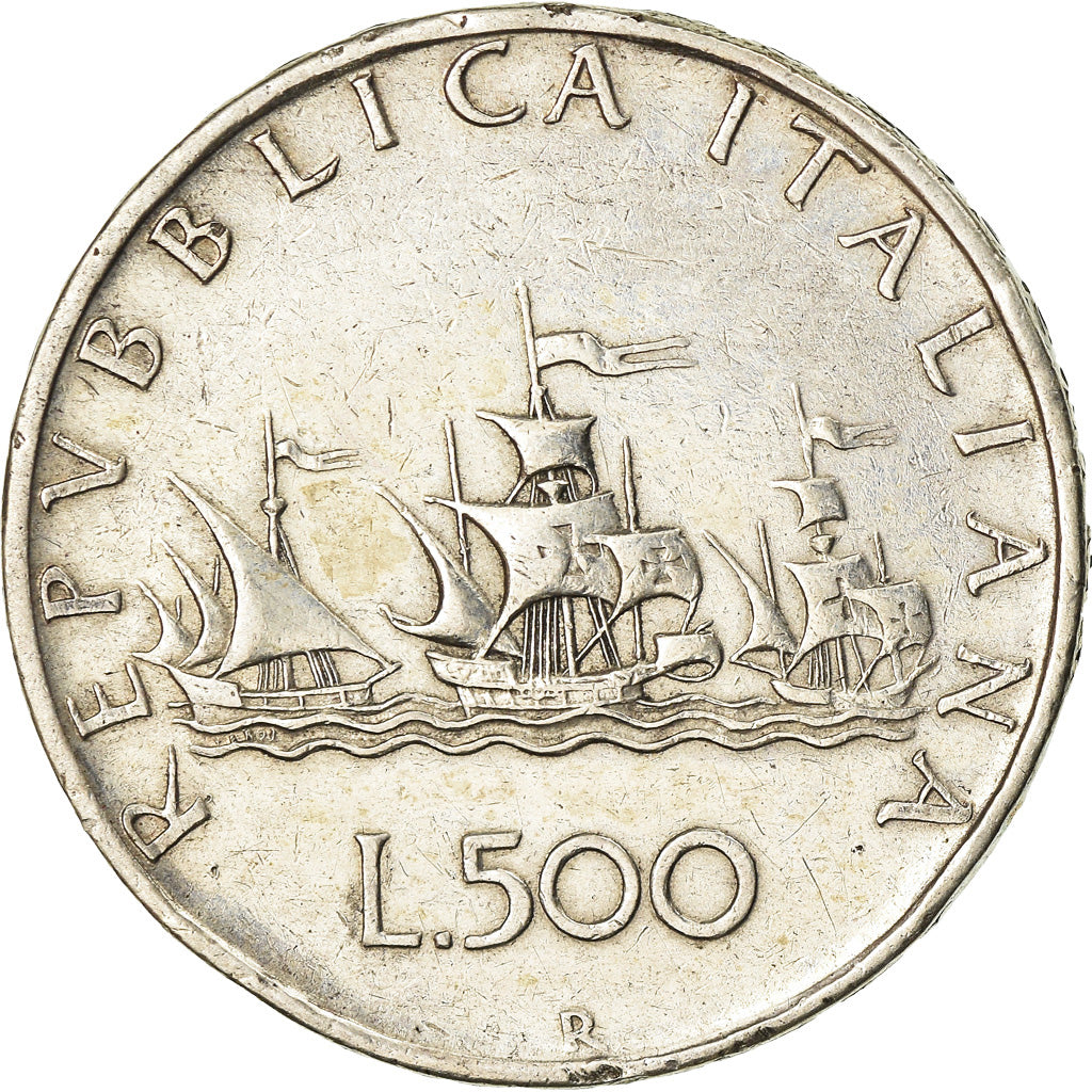 Coin, Italy, 500 Lire, 1959, Rome, EF(40-45), Silver, KM:98