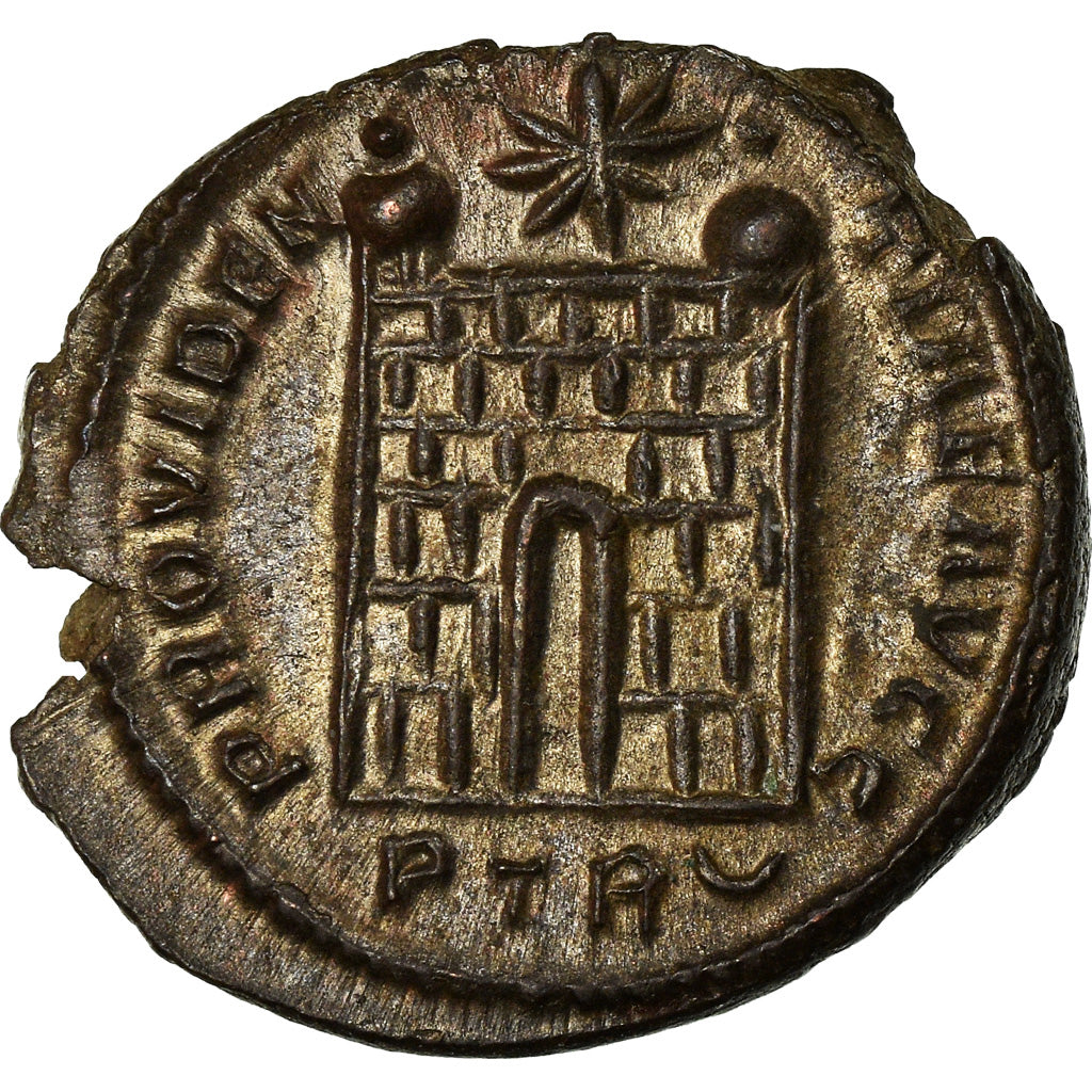 Coin, Constantine I, Nummus, 325-326, Trier, Very rare, MS(65-70), Copper