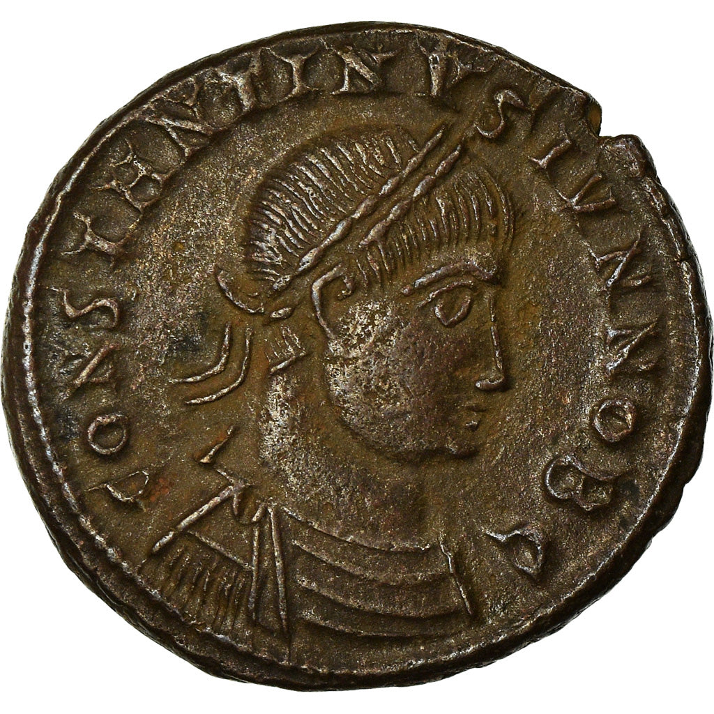Coin, Constantine II, Nummus, 326, Heraclea, AU(50-53), Copper, RIC:83