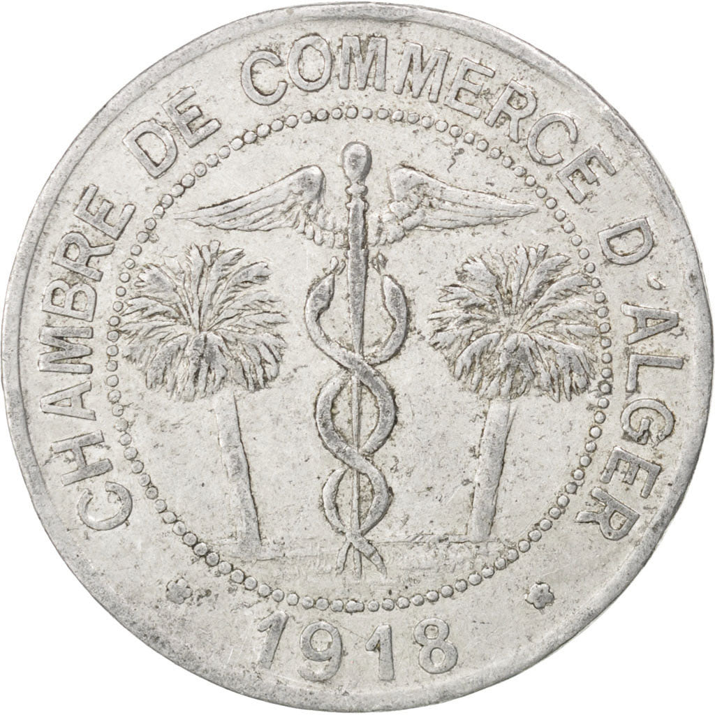 Algeria, 10 Centimes, 1918, VF(30-35), Aluminium, Elie #10.10, 1.79
