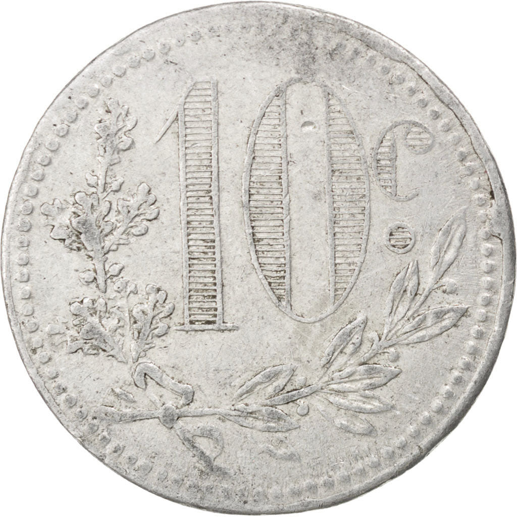 Algeria, 10 Centimes, 1918, VF(30-35), Aluminium, Elie #10.10, 1.79
