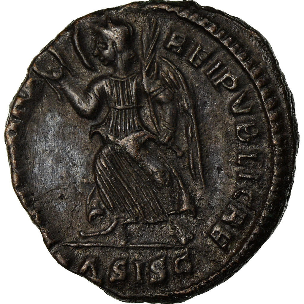 Coin, Valentinian I, Nummus, 364, Siscia, AU(55-58), Copper, RIC:7 a