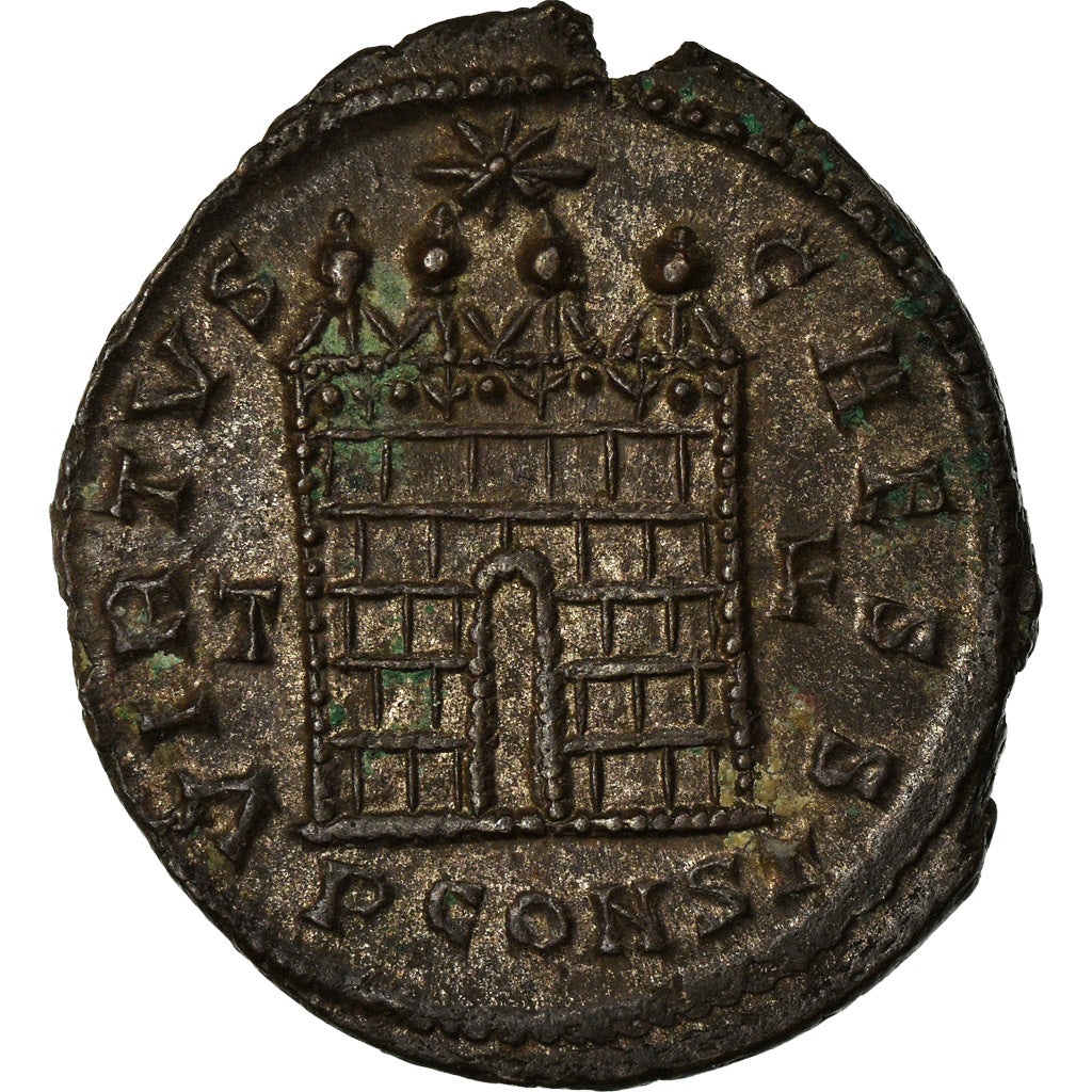 Moneta, Constantius II, Nummus, 329-330, Arles, AU(50-53), Miedź, RIC:339