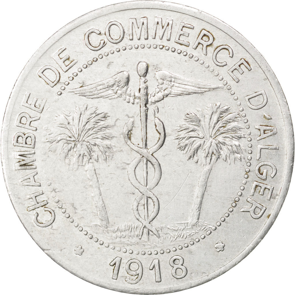 Algeria, 10 Centimes, 1918, EF(40-45), Aluminium, Elie #10.10, 1.89