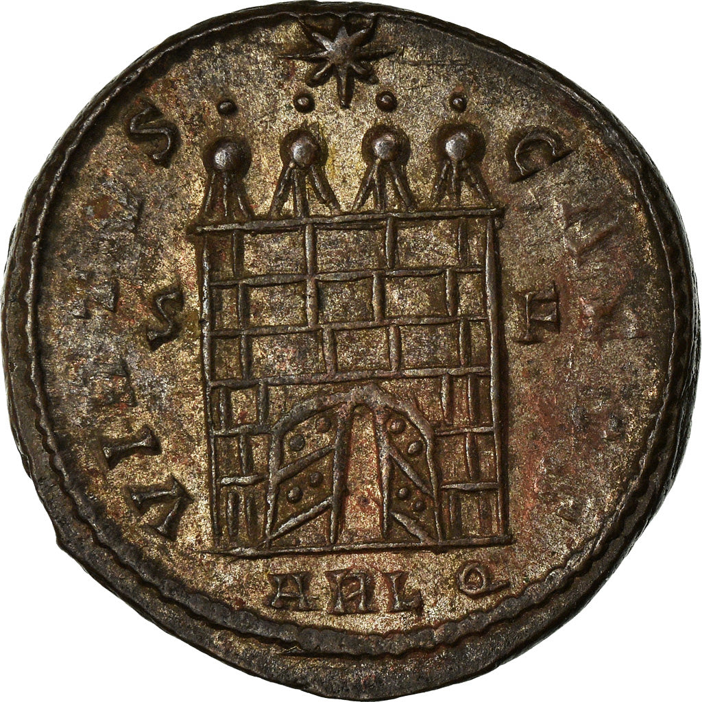 Coin, Constantius II, Nummus, 327-328, Arles, AU(55-58), Copper, RIC:316