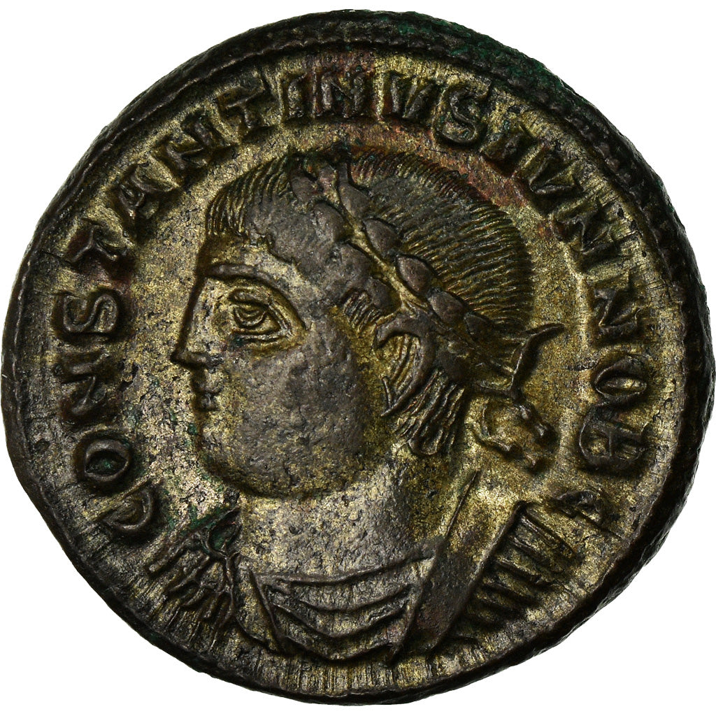 Moneta, Constantine II, Nummus, 326-328, Thessalonica, MS(60-62), Miedź
