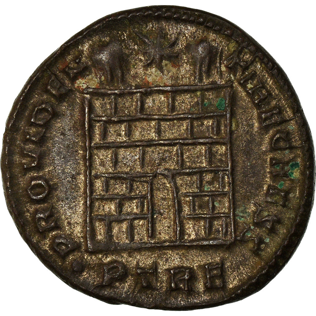 Moneta, Constantius II, Nummus, 327-328, Trier, AU(55-58), Miedź, RIC:514