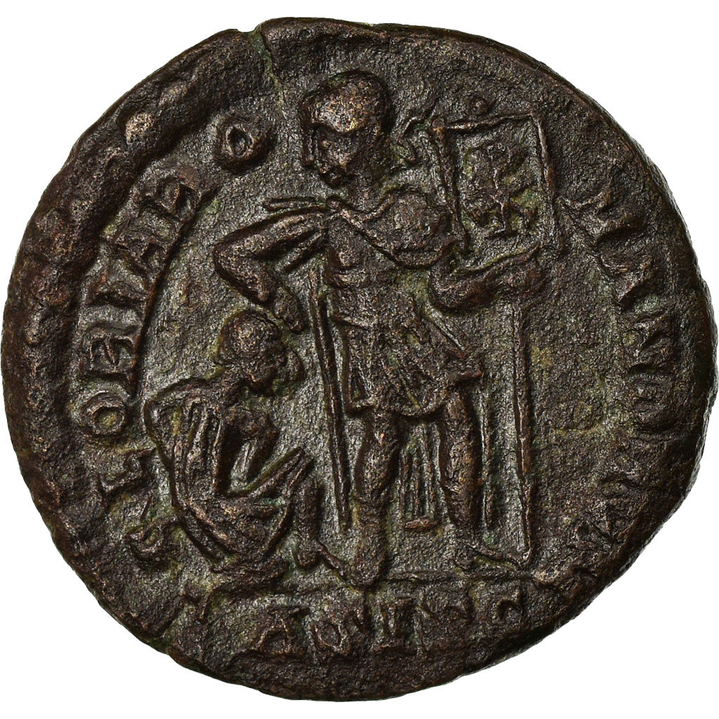 Münze, Valentinian II, Nummus, 384-387, Siscia, Rare, VZ, Kupfer, RIC:38