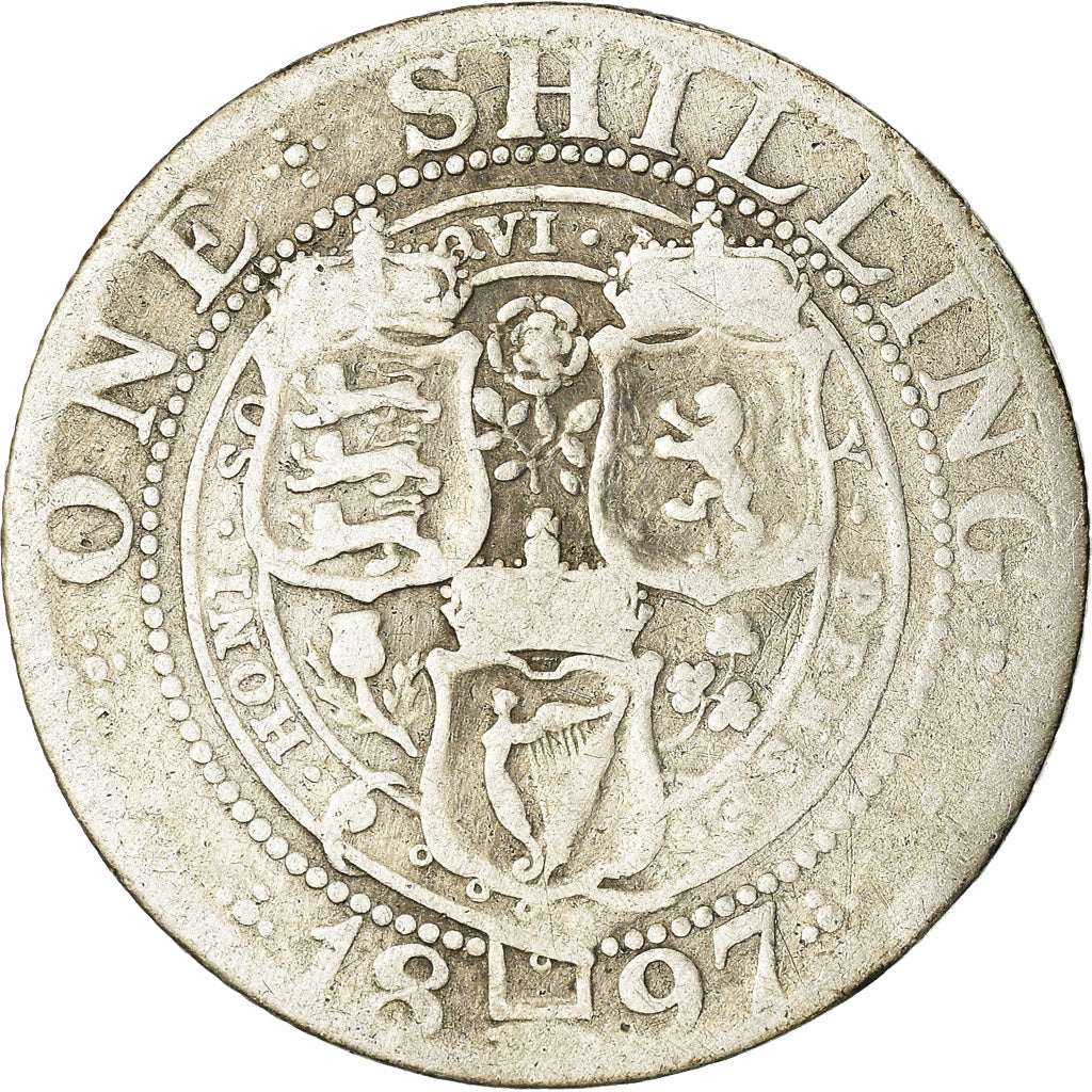 Coin, Great Britain, Victoria, Shilling, 1897, VF(20-25), Silver, KM:780