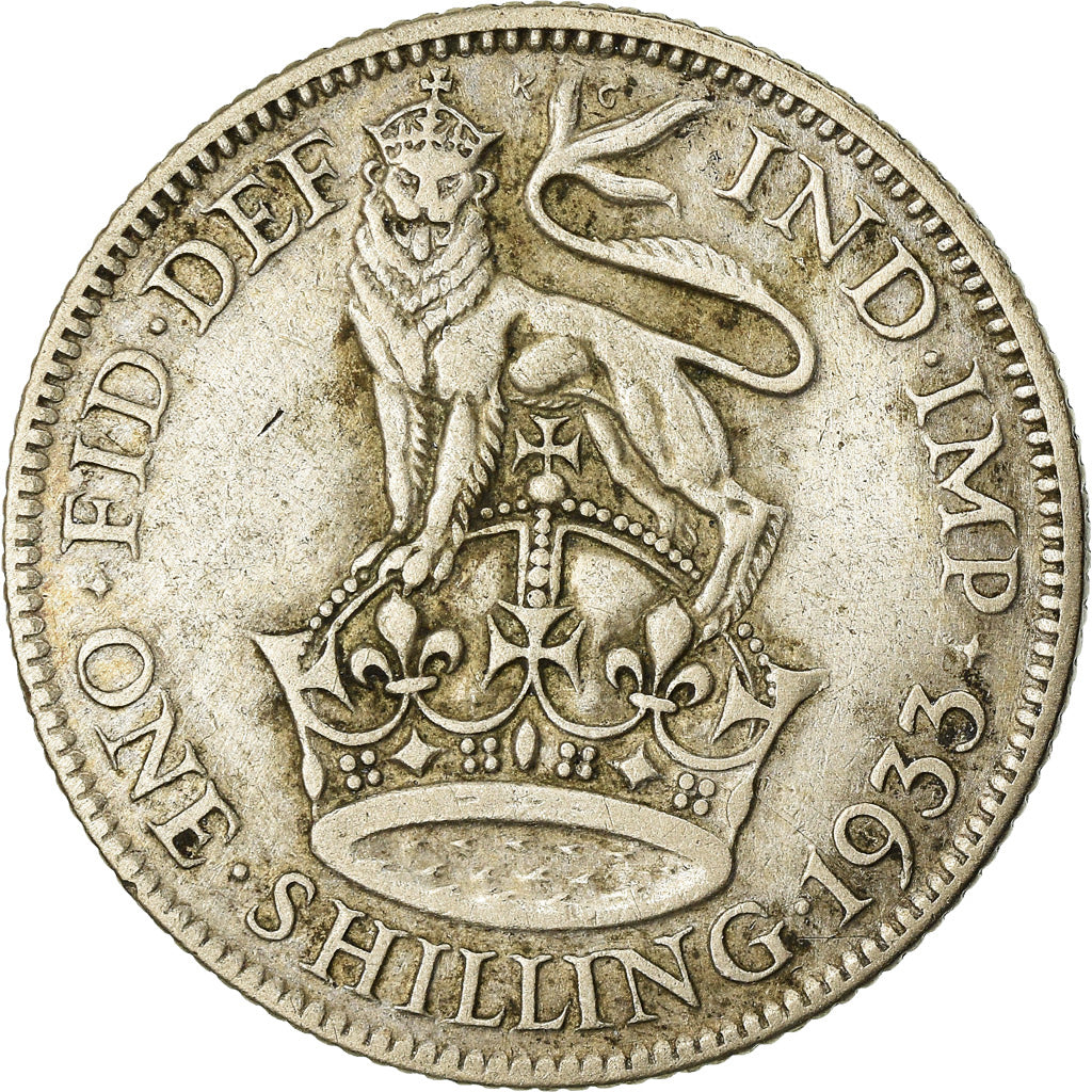 Coin, Great Britain, George V, Shilling, 1933, EF(40-45), Silver, KM:833