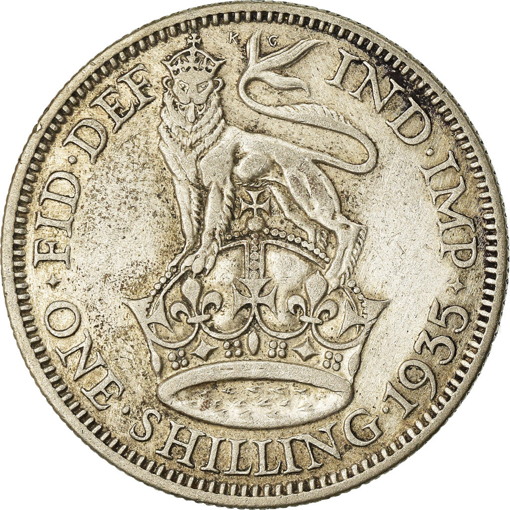 Coin, Great Britain, George V, Shilling, 1935, EF(40-45), Silver, KM:833