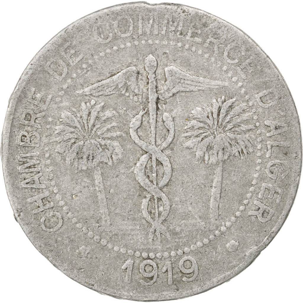 Coin, Algeria, 10 Centimes, 1919, VF(20-25), Aluminium, Elie:10.13