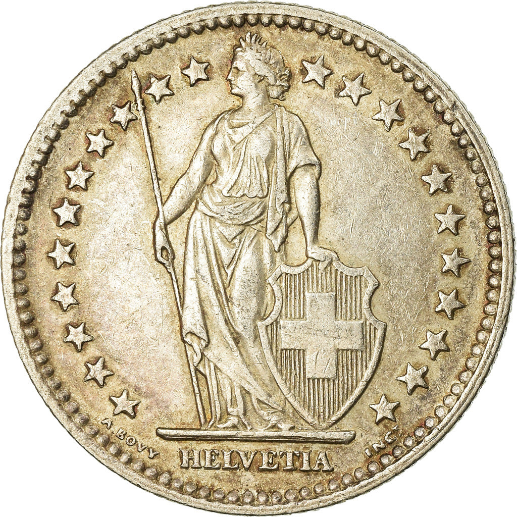 Moneta, Svizzera, 2 Francs, 1948, Bern, BB+, Argento, KM:21