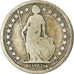 Coin, Switzerland, 1/2 Franc, 1881, Bern, VF(20-25), Silver, KM:23